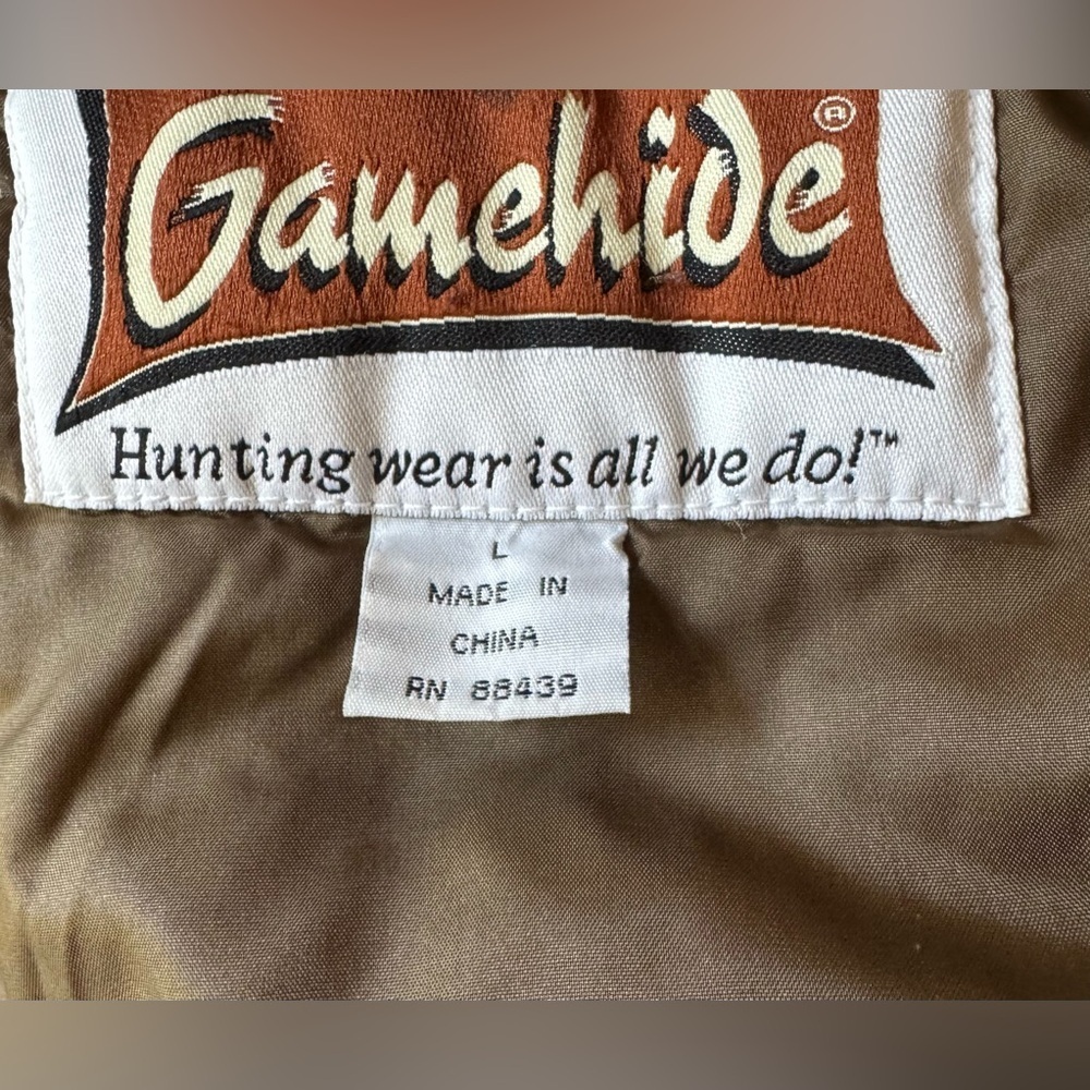 **Gamehide/Mossy Oak Break-Up Lined Camouflage Hunting Jacket Boy's Size L” - Picture 5 of 13